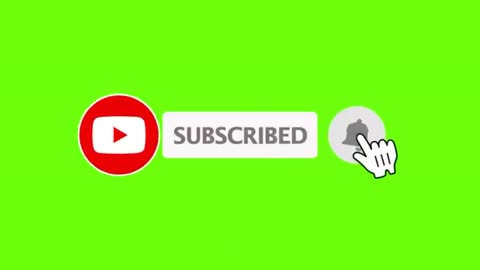 GREEN SCREEN SUBSCIPTION BUTTON | no copyright | Free To Used