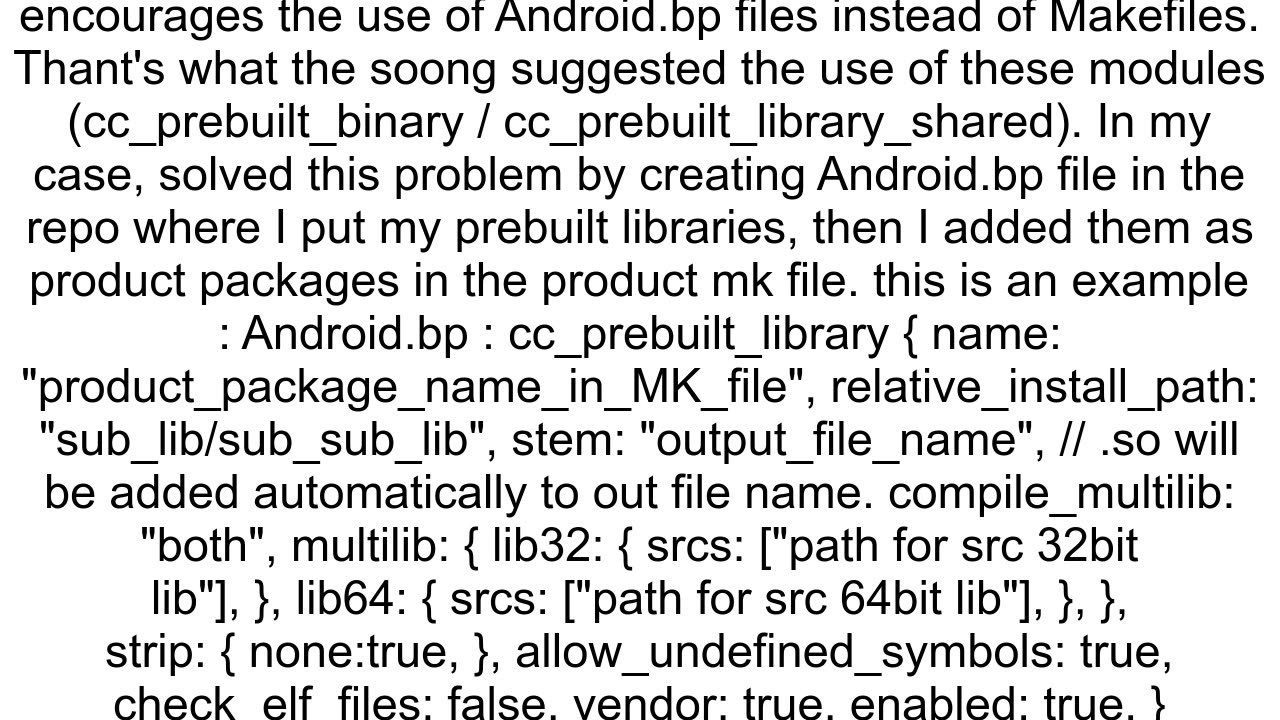 AOSP Build Error error found ELF prebuilt in PRODUCT_COPY_FILES use cc_prebuilt_binary cc_prebuil