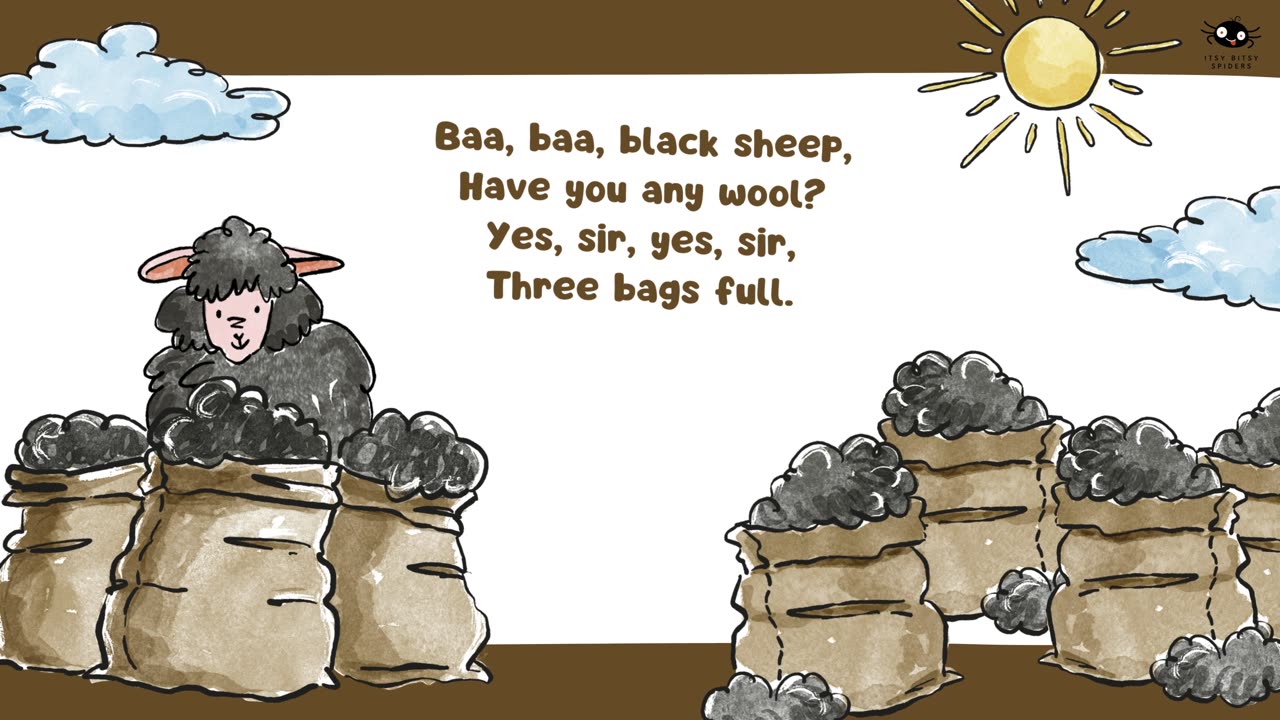 Baa Baa Black Sheep Nursery Rhyme Education #NurseryRhyme #KidsSongs #BaaBaaBlackSheep #FunLearning