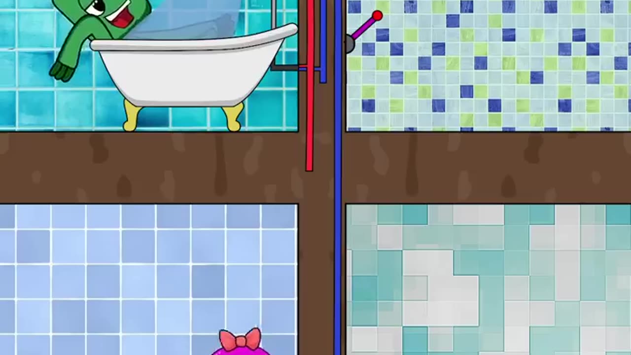 Home problems of Rainbow Friends, life situation funny animations