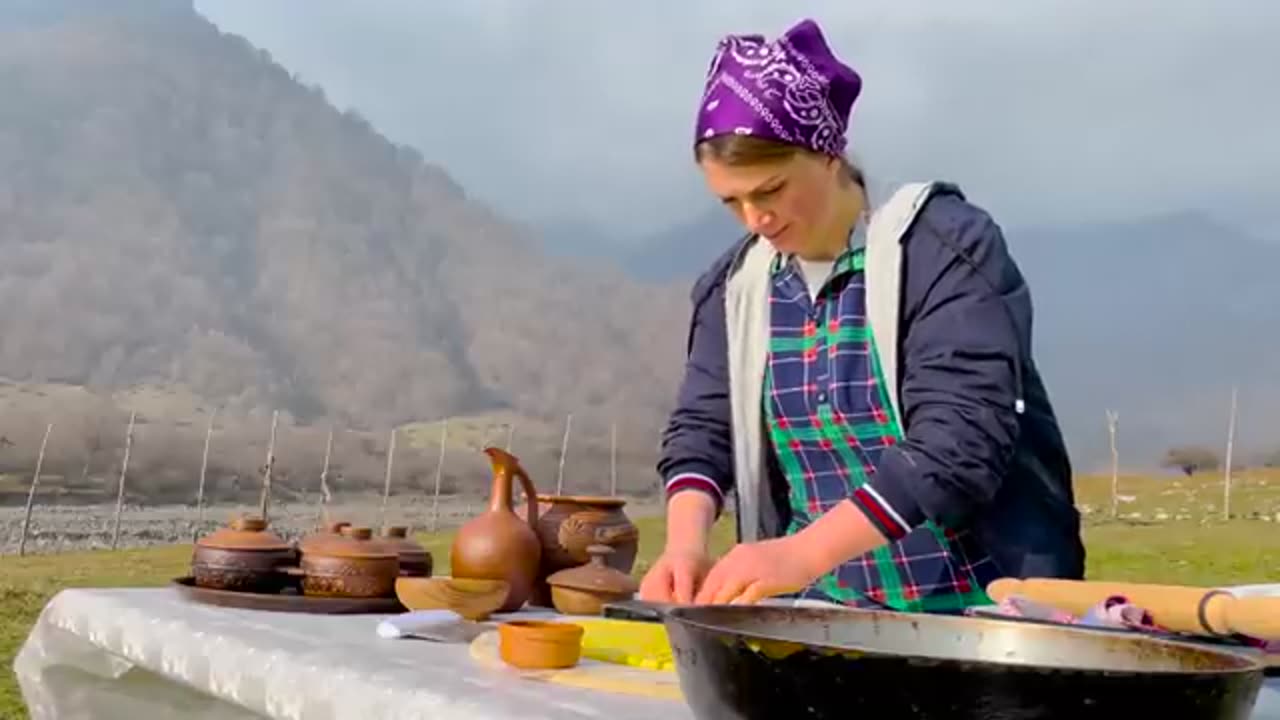 AZERBAIJANI KHASH REAL RECIPE made from COW'S HOOVES - Outdoor Cooking