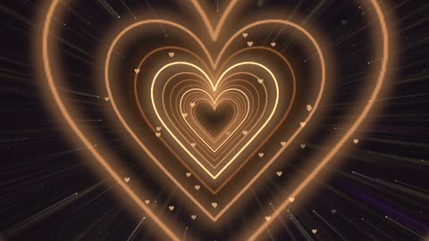 975. Heart Tunnel Animation Video🤎Brown Heart