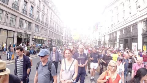 MANY PEOPLE,SAVING OUR CHILDREN PROTEST LONDON