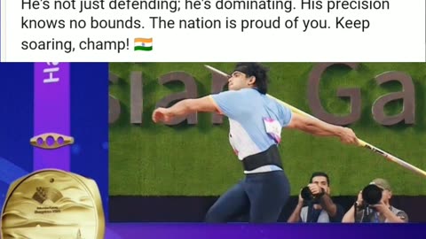 Neeraj Chopra throw Javelin in Asian Games @neeraj____chopra