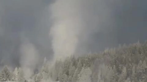 Yellowstone volcano | Geysers erupt under blanket of snow