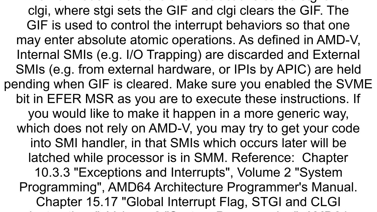 How to disable software SMI System Management Interrupt in Windows