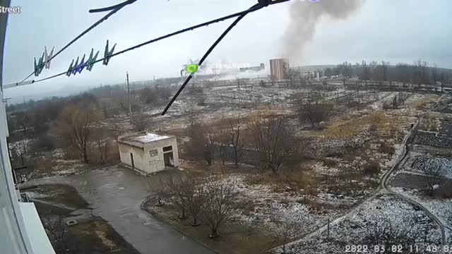 Rocket attack on the Lisichansk brewery