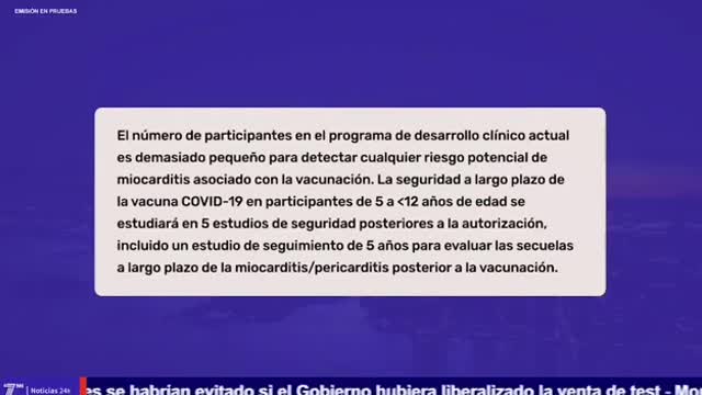 🔴PFIZER -ENSAYOS CLÍNICOS FUERON CORTOS PARA DETERMINAR LA MIOCARDITIS EN NIÑOS