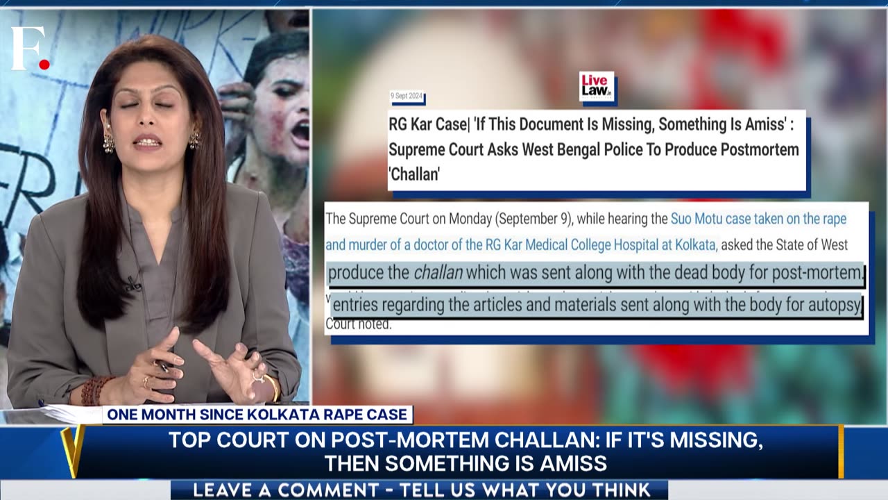 Supreme Court Flags Missing Autopsy Document in Kolkata Rape | Vantage with Palki Sharma