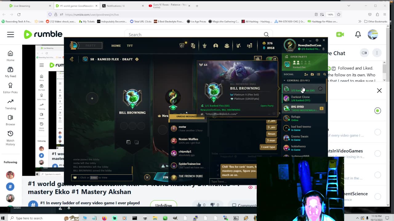 #1 world gamer GoodNewsJim with #1 world mastery Dr. Mundo #1 mastery Ekko #1 Mastery Akshan