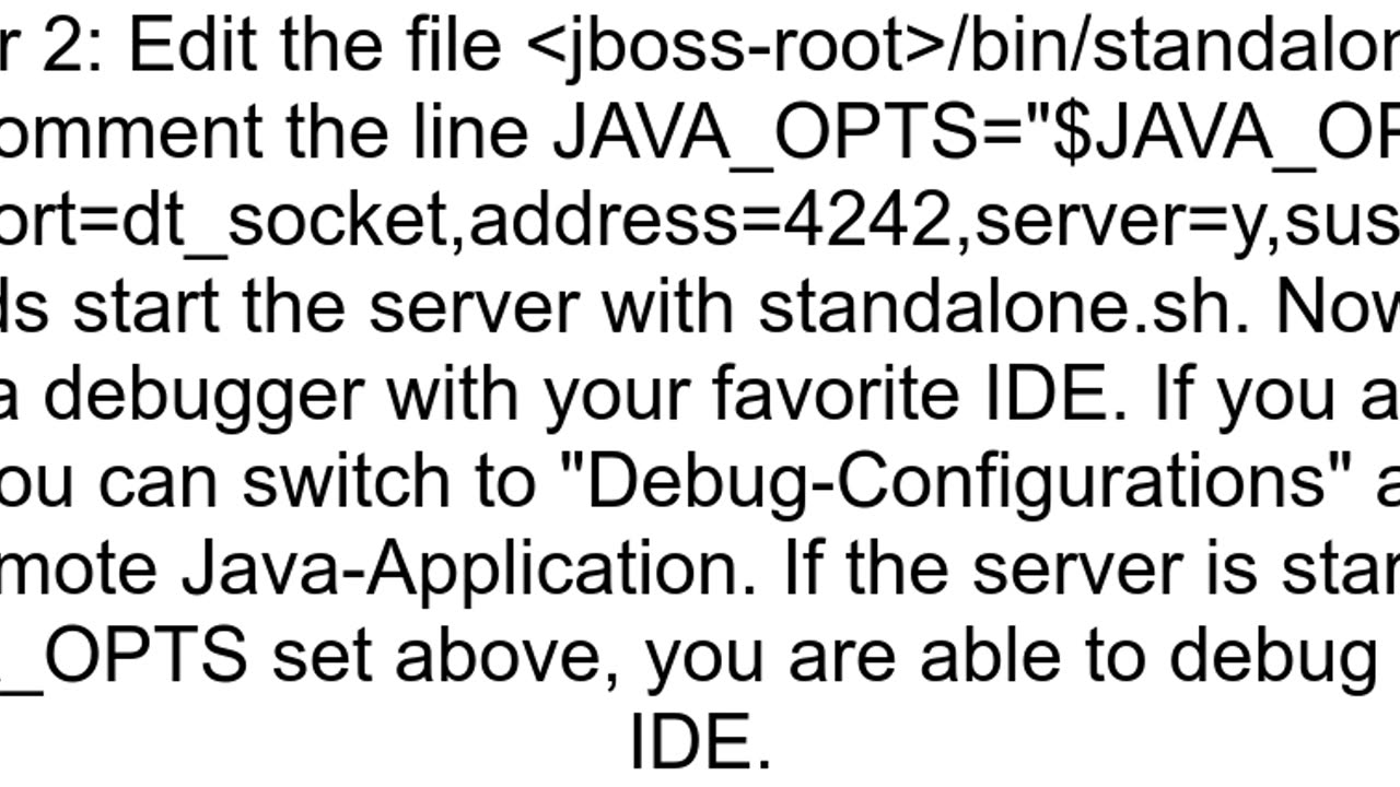 How to start JBOSS 7 in debug mode