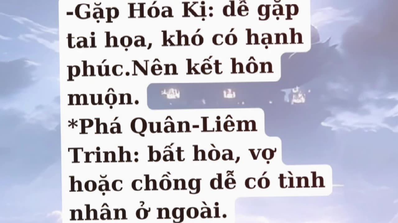 Xem vợ chồng mình ở đâu trong tử vi. Phần cuối