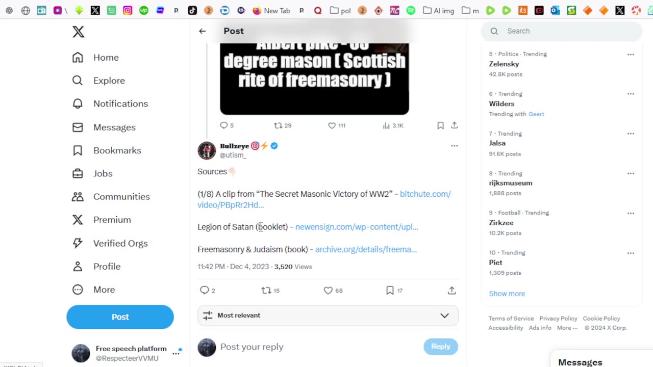 Freemasonry = A Jewish Control Mechanism (by @utism_)