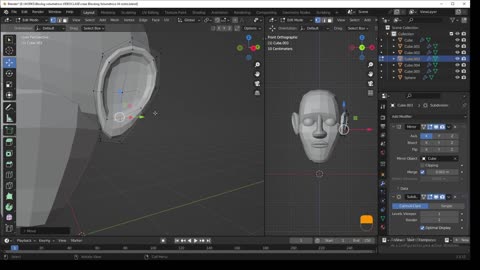 Blender - blocking volumentrico 04 - rostro