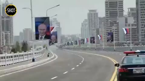 NORTH KOREA PUTS PUTIN PICTURES DOWN HIGHWAY