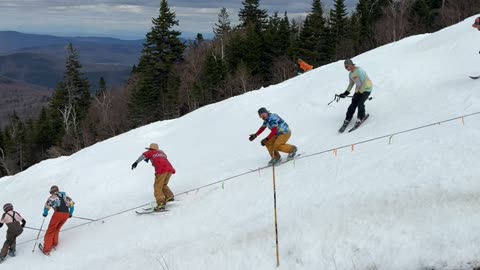 I bet they do this on and off the slopes #ski #snowboard #train #funny #VT