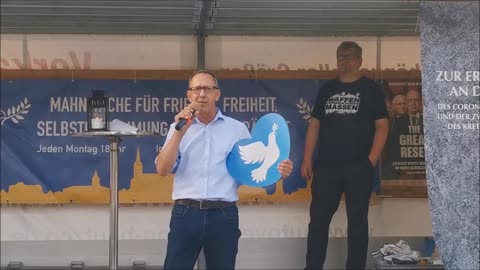 JÖRG URBAN, LV AfD Sachsen - BAUTZEN, Kornmarkt, 24 07 2023, 129. MAHNWACHE 🕊 - Bürgermikrofon
