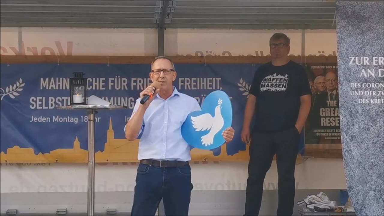 JÖRG URBAN, LV AfD Sachsen - BAUTZEN, Kornmarkt, 24 07 2023, 129. MAHNWACHE 🕊 - Bürgermikrofon