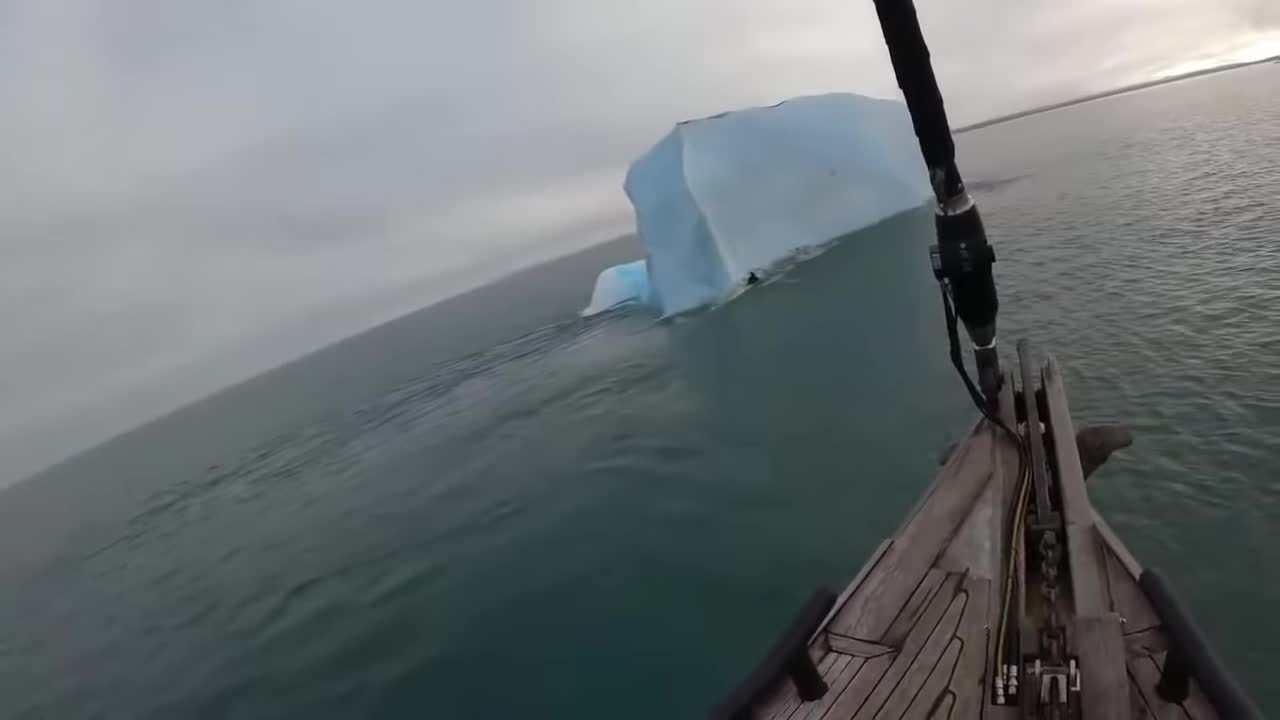 Ice Climbers Almost Killed When Massive Iceberg Splits In Half