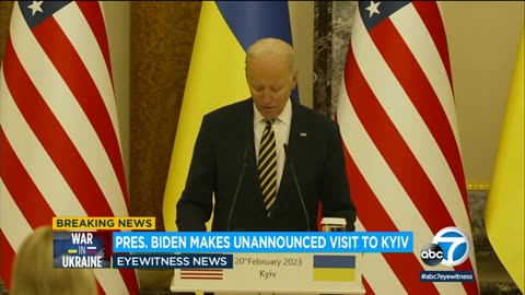 Prisident BIDEN MAKES Surprise Ukraine Visit