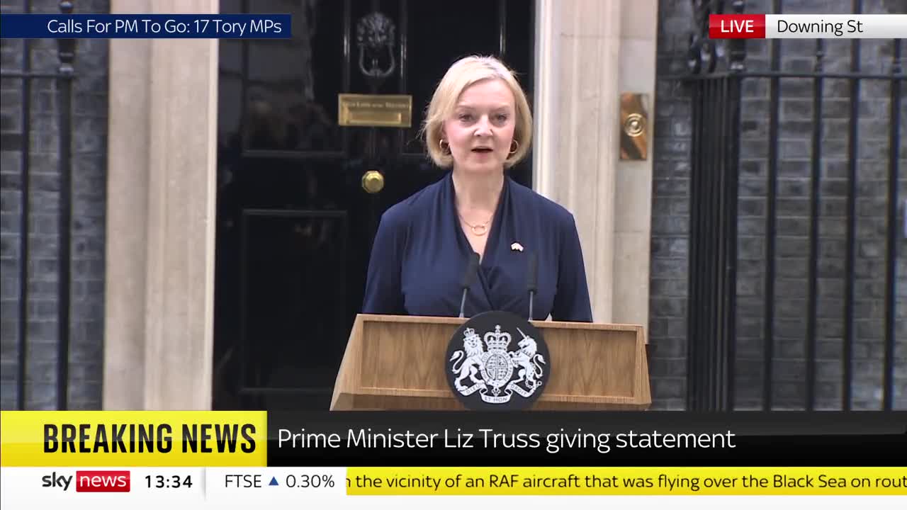 UK Prime Minister Liz Truss Steps Down With Major Announcement