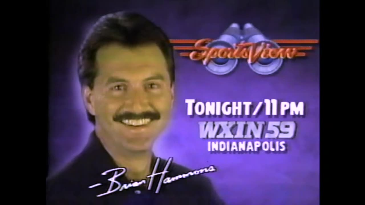 February 11, 1990 - WXIN Promo for Pacers-Cavs Game & Brian Hammons 'Sportsview'