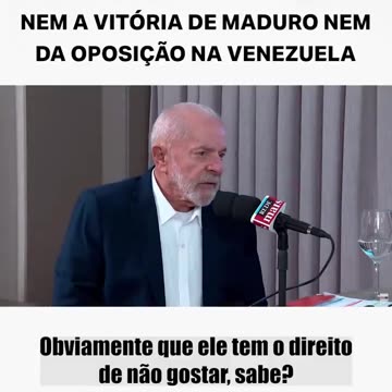 Lula ladrão disse que maduro não ganhou eleições.