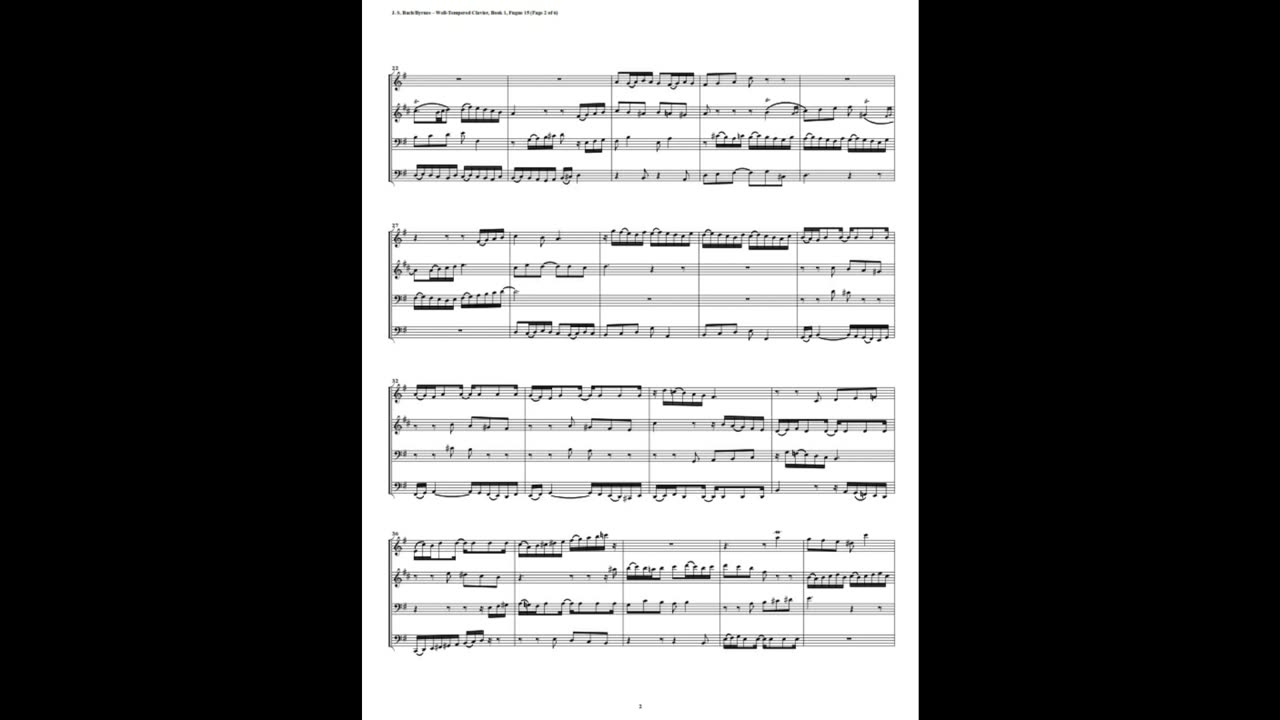 J.S. Bach - Well-Tempered Clavier: Part 1 - Fugue 15 (Double Reed Quartet)