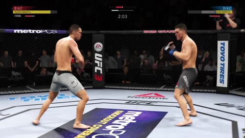 PS4 bot Nate Diaz vs user Nick Diaz