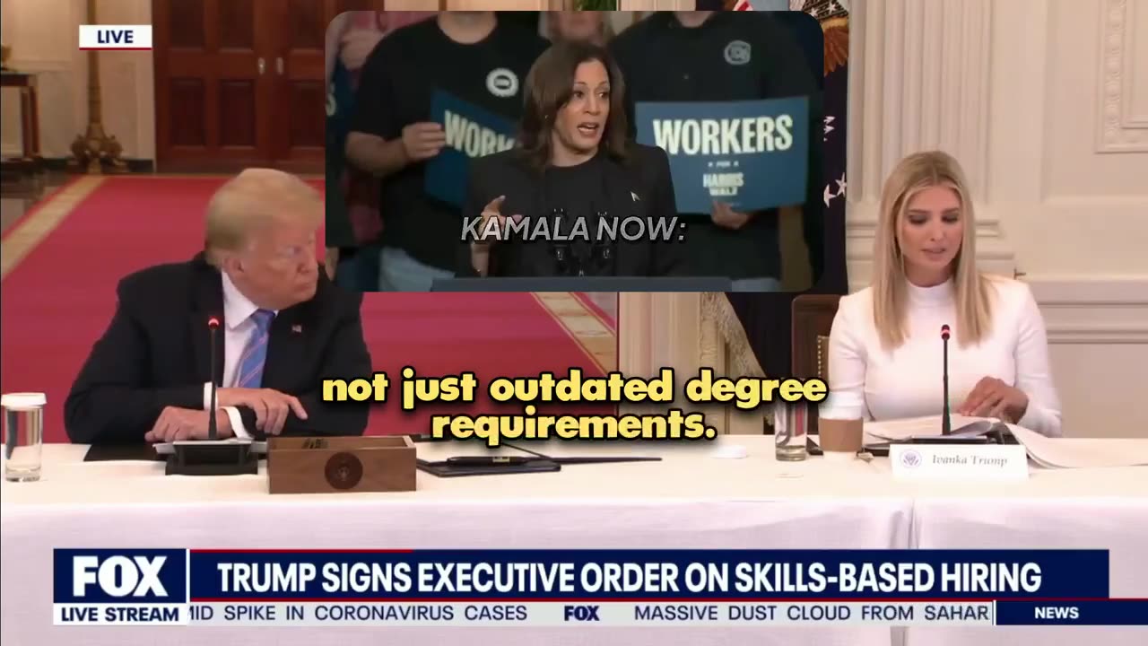 She's now stealing things Trump has already done.