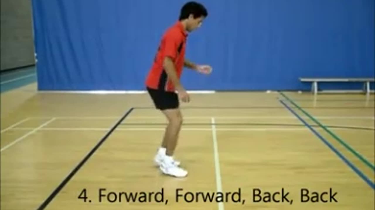 Badminton Training Foot Steps Grip on Full Court