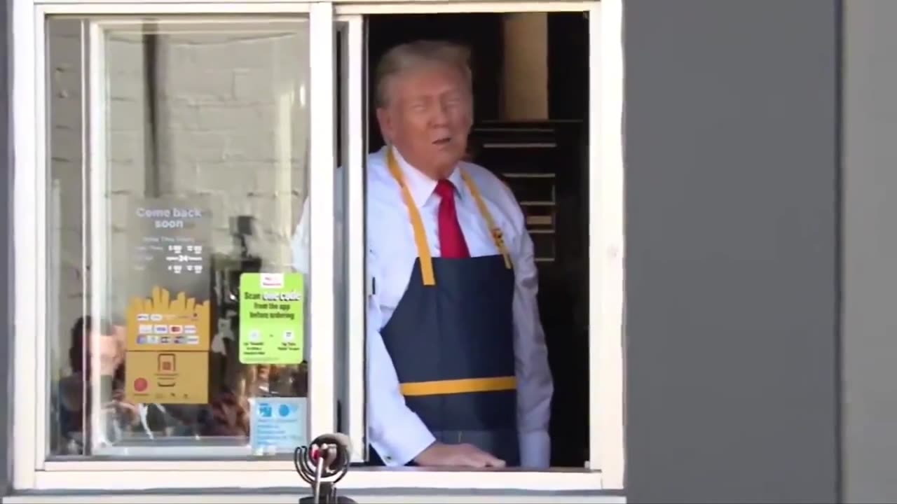 Donald Trump Working McDonalds Drive Through