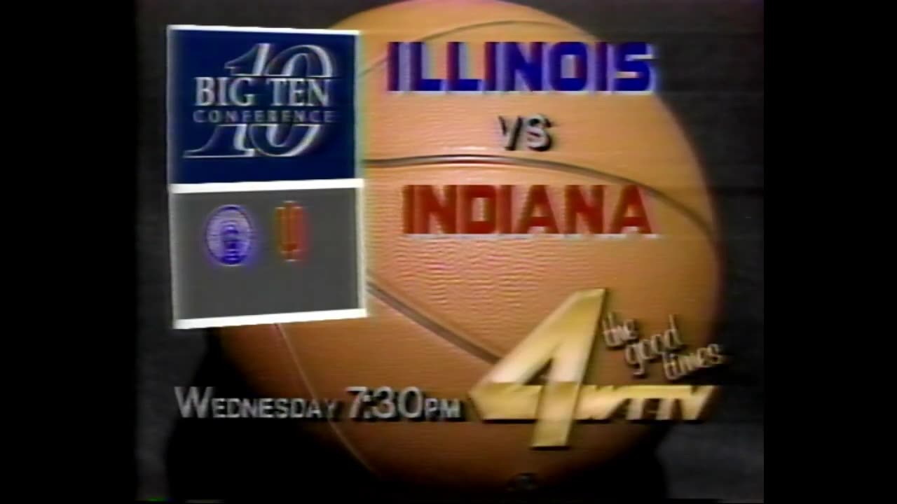 January 24, 1987 - Promo for Indiana - Illinois Basketball Telecast