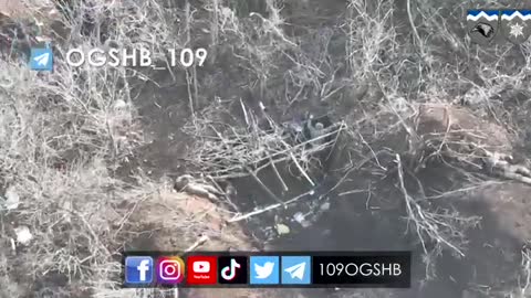 Ukrainian drones clearing Russian position near Bakhmut