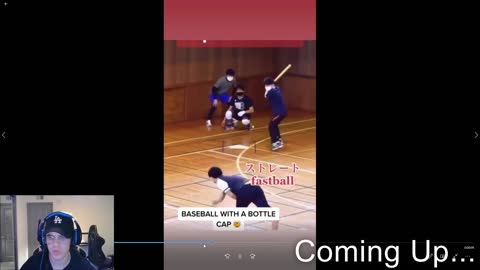 Reacting to Playing Baseball With a Bottle Cap