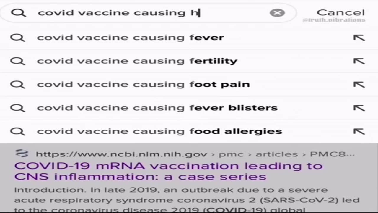 Google take on vaccine side effects