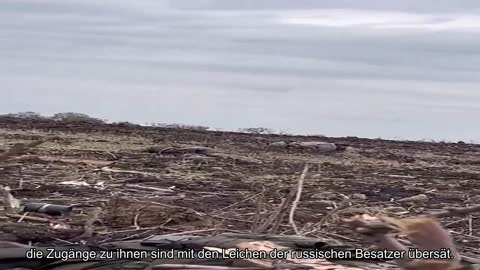 Bachmut Richtung. Ukrainische Stellungen. Nach einem erfolglosen Angriff sind alle Zugänge zu ihn