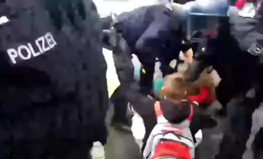 Covid Police ASSAULT Woman And Child During Lockdown Protest in Berlin