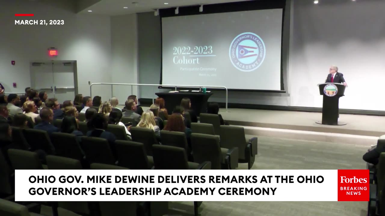 Gov. Mike DeWine Delivers Remarks at the Ohio Governor's Leadership Academy Ceremony