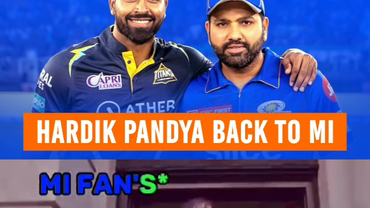 Hardik Pandya Back to Mumbai Indians