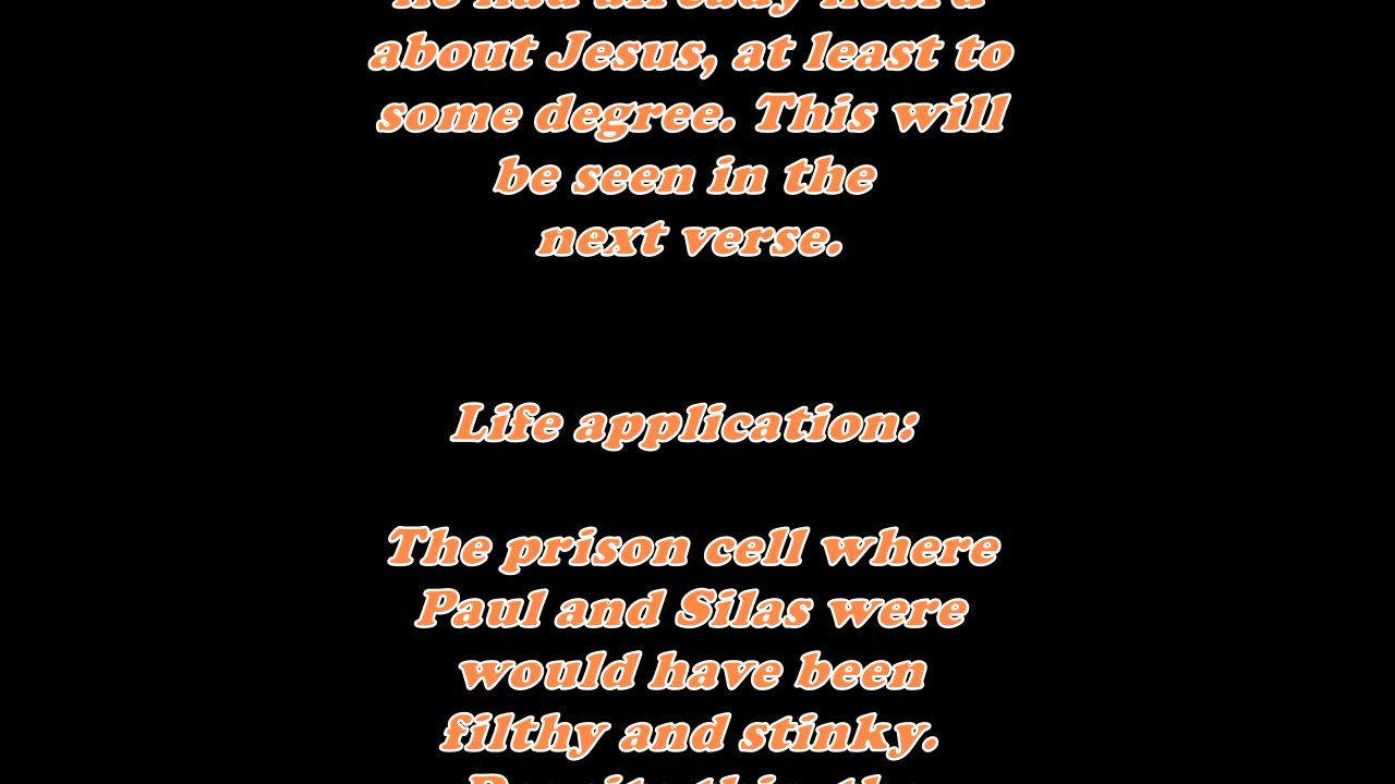 The Book of Acts 16:30 - Daily Bible Verse Commentary