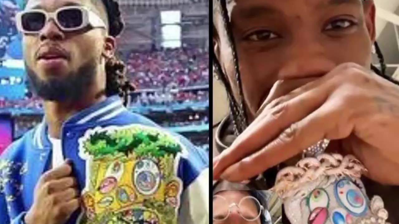 Damar Hamlin's jacket was made by artist Takashi Murakami - It’s titled "Travis Jesus" (read desc)