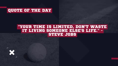 your time is limited qoute of the day