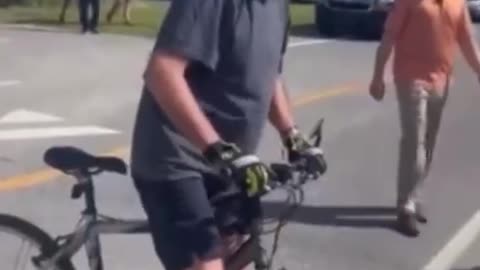 When Biden fell of his bike while standing