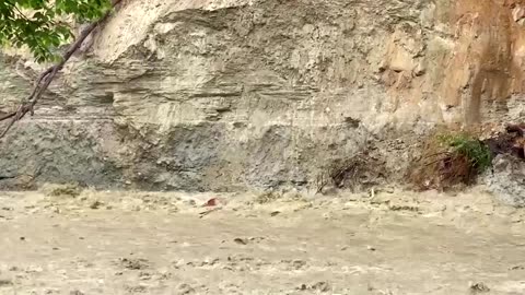 Debris from homes washes away in Vermont floods