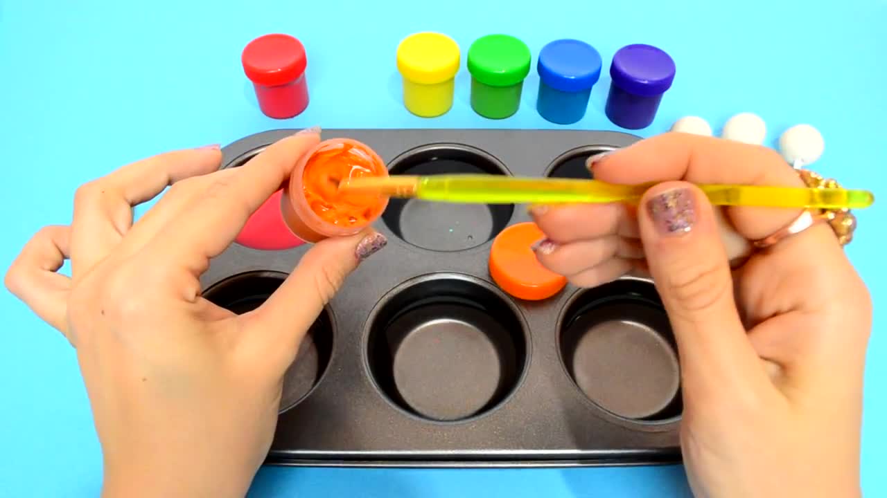 How To Make Frozen Paint with Rainbow Colors Tube