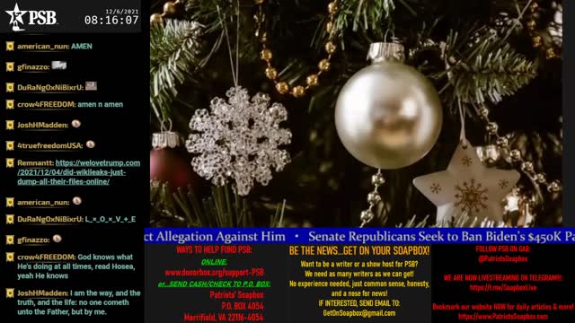 2021-12-06 07:00 EST - Patriots Soapbox AM: with LadyRWB , MykelJaye & DD