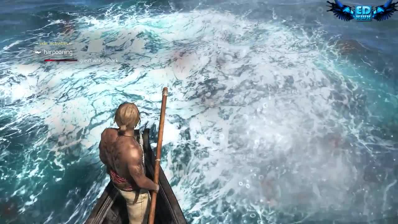 Assassin's Creed 4 All Harpooning Activities & The White Whale ( Moby Dick )