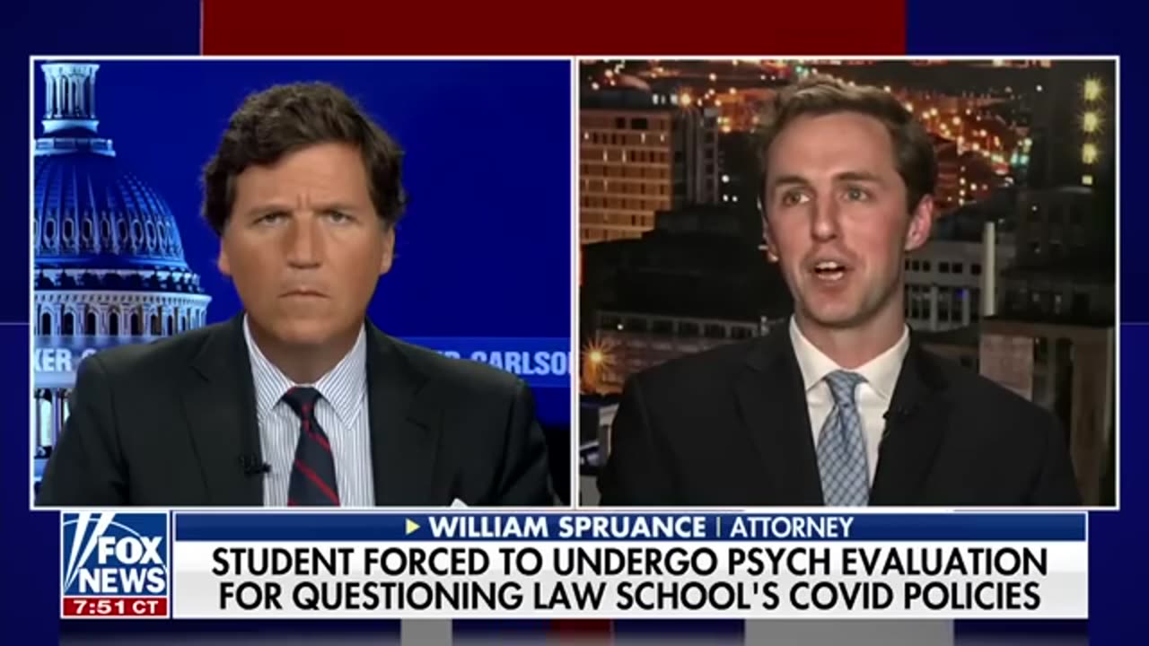 Attorney tells Tucker he was forcibly given psych eval for questioning COVID policies