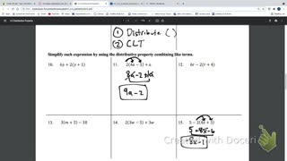 IM2 September 2nd Distributive Property and CLT